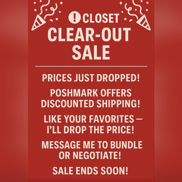 Closet Clear Out Is On - Picture 1 of 1